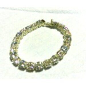 ALL NATURAL 155 ct FLAWLESS M. Diamond Tennis Bracelet, 23 x .925